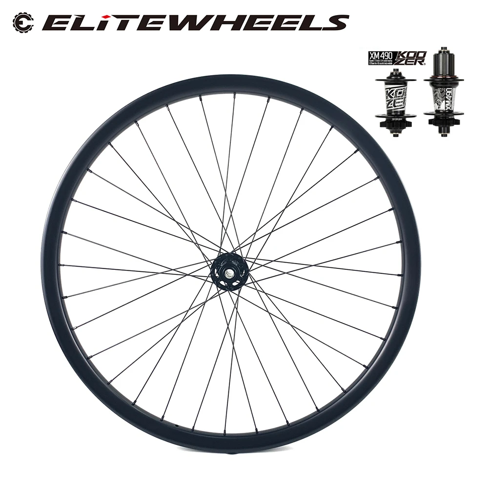 Комплект углеродных колес для горного велосипеда ELITEWHEELS 29er 27*23 мм Koozer XM 490 Hub 28/32