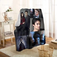 new the vampire diaries blankets printing soft blanket throw on homesofabedding portable adult travel cover blanket 1208p