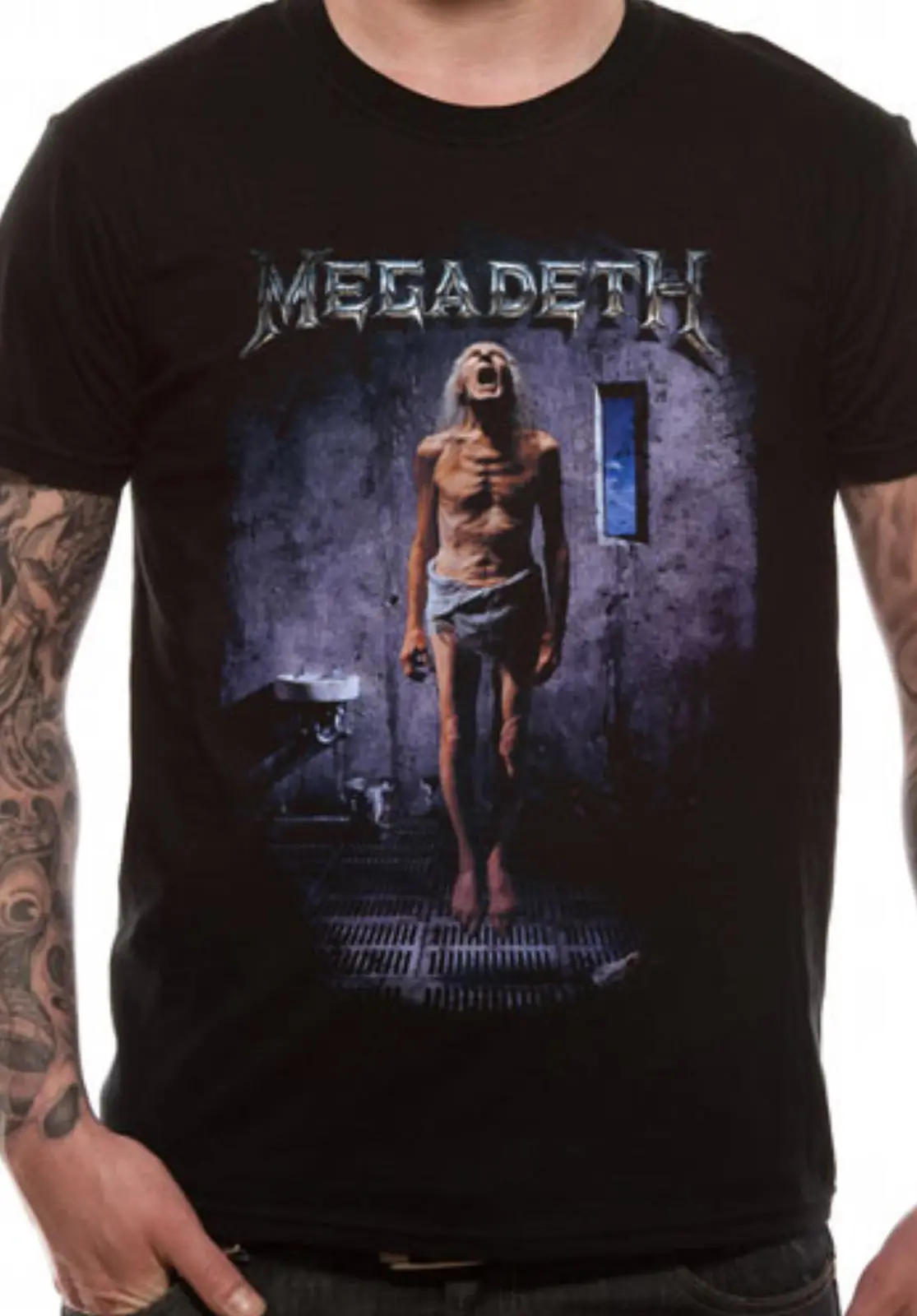 Megadeth обратного отсчета к вымиранию рок Thrash Metal Ufficiale Uomo Maglietta Футболка мужская