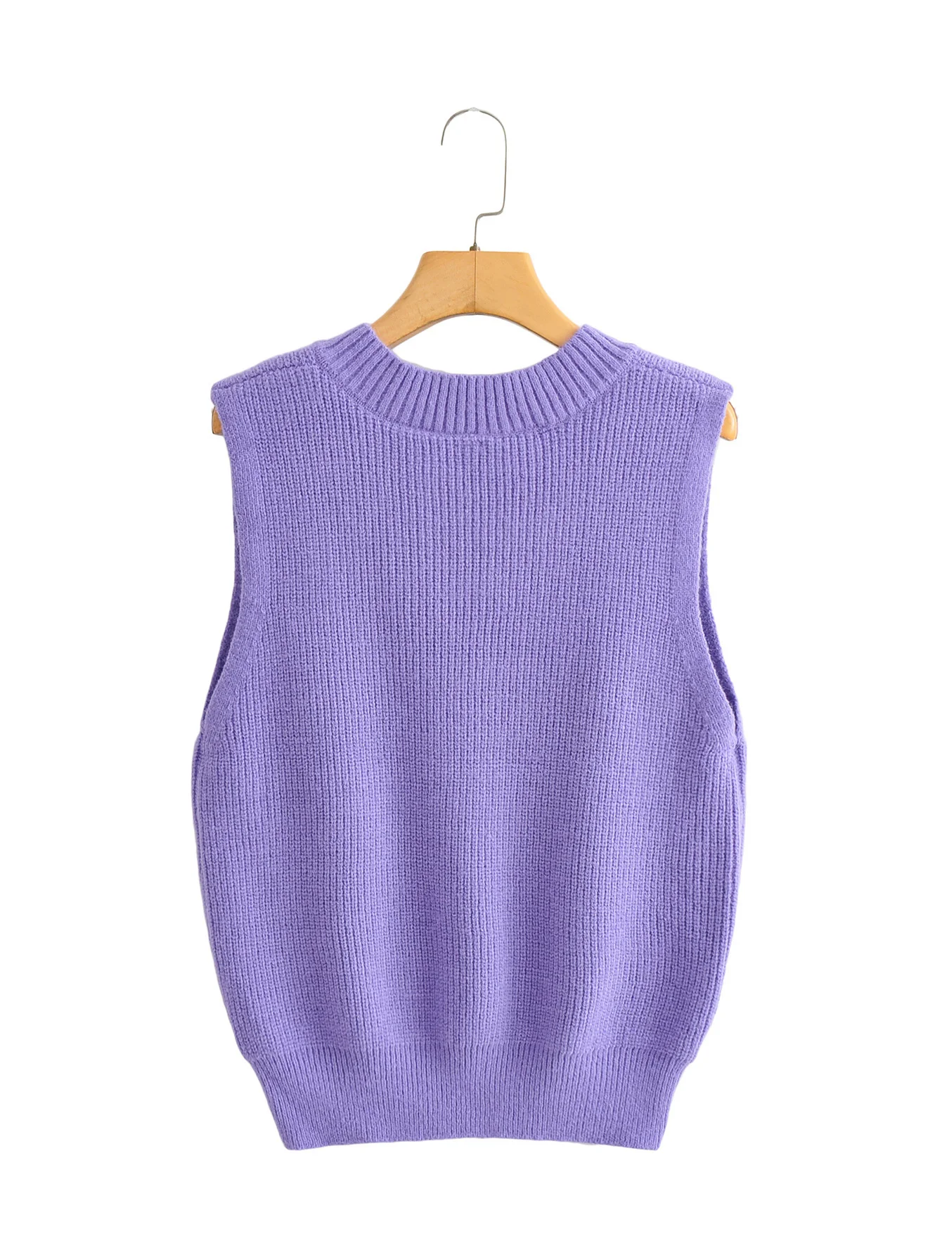 

Toppies Autumn V-neck Sweater Vest Loose Solid Color Knitted Vest Women Tops Jersey mujer female Jumper