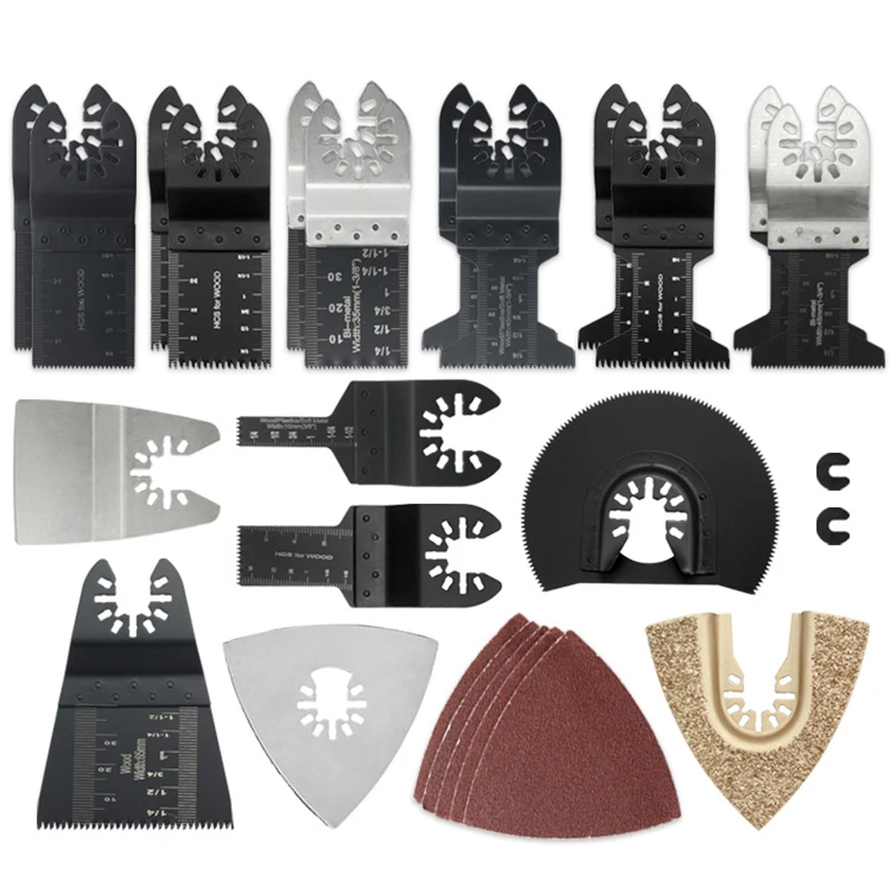 

Набор лезвий для циркулярной пилы, комплект из 26 многофункциональных полотен для деревообработки, аксессуары для электроинструментов