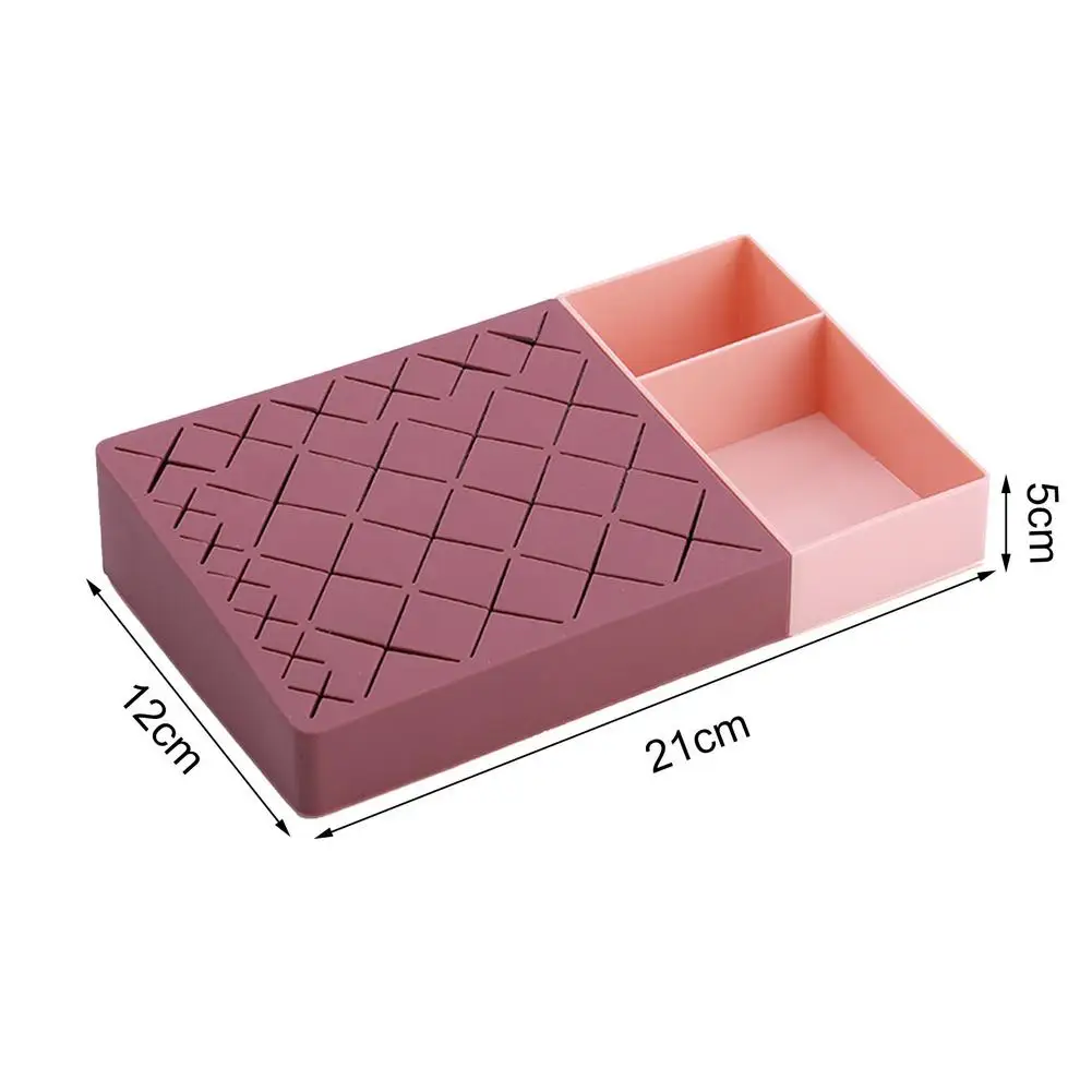 

Super Good Lipstick Storage Box Silicone Lipsticks Earrings Makeup Cosmetic Storage Box Easy-clean Lipstick Holder Stand