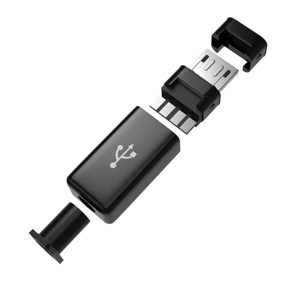 50 шт./лот Micro USB 5Pin штекер разъем комплект черный Сварка данных OTG интерфейс линии