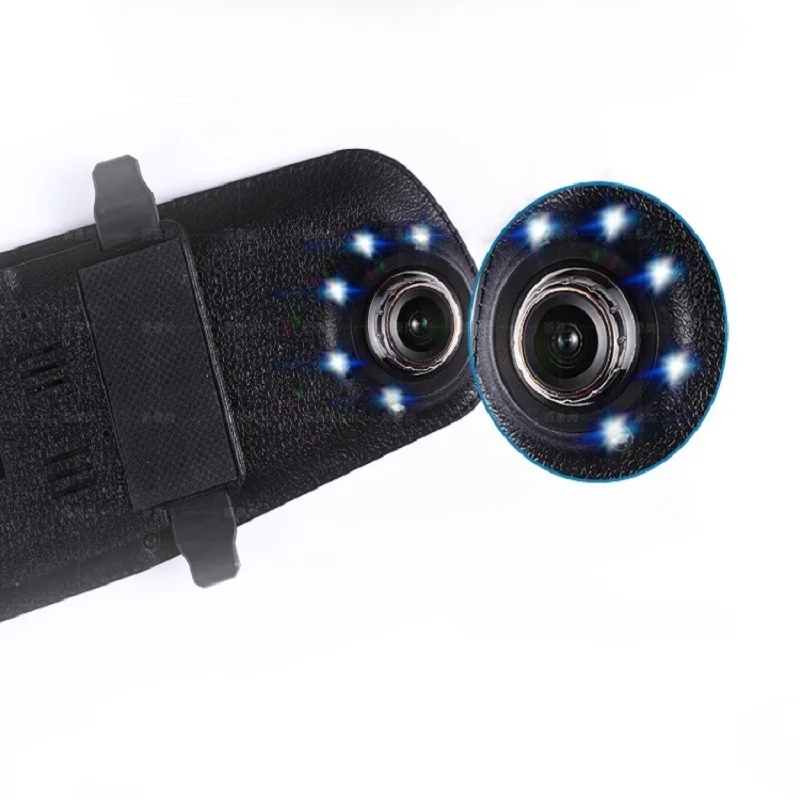 Автомобильный видеорегистратор зеркало заднего вида с камерой 5 светодиодных
