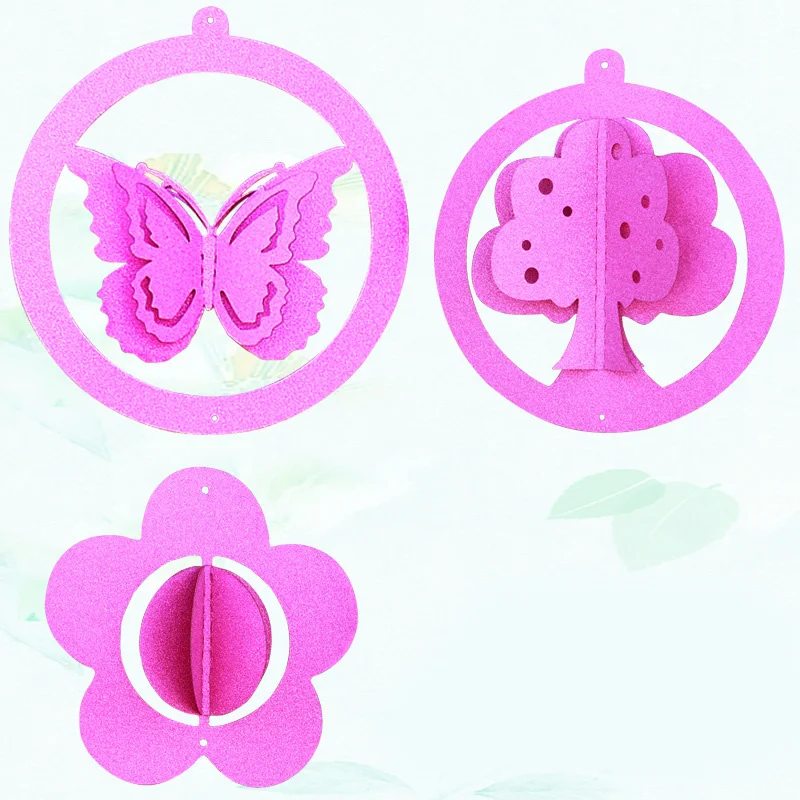 3D Блестящая бабочка цветок орнамент Праздник Рождественская вечеринка классное