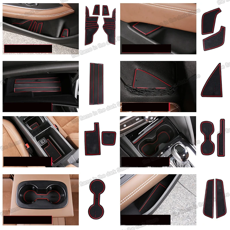 

Lsrtw2017 Silica Gel Car Interior Anti-slip Mat Door Slot Mat Water Cup Mat for Buick Regal 2017 2018 2019 2020 2021