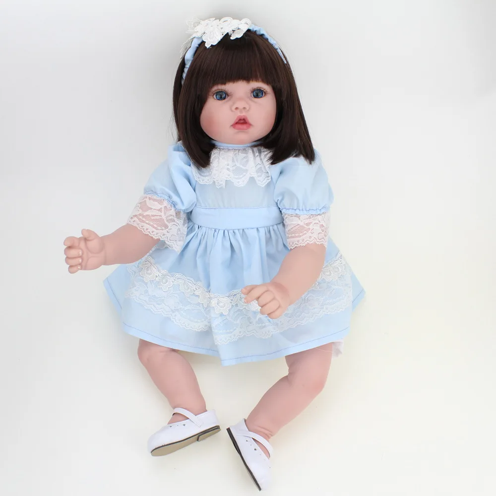 20 ''50 см девочка Bebe кукла-реборн Милая Детская кукла игрушка для детей на день рождения Рождественский подарок реалистичные полностью силиконовые детские куклы