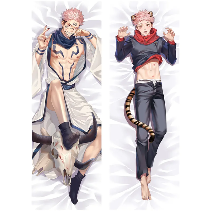 

Anime Jujutsu Kaisen Itadori Yuji Fushiguro Megumi Skin Peach Dakimakura Case Two-sided 3D Print Bedding Hugging Body Pillows