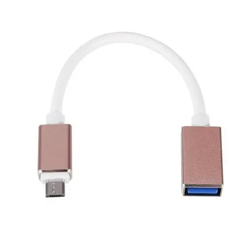 Pink Type-C OTG адаптер usb-кабель 3,3 type C штекер USB 3,3 Женский OTG кабель для передачи данных адаптер для MacBook Pro samsung S9 USB-C OTG - Цвет: Pink