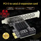 Адаптер ASM1064 SATA PCIe, 4-портовый адаптер SATA III к PCI Express 3,0 X1, контроллер, плата расширения, адаптер, видеокарта, удлинитель кабеля