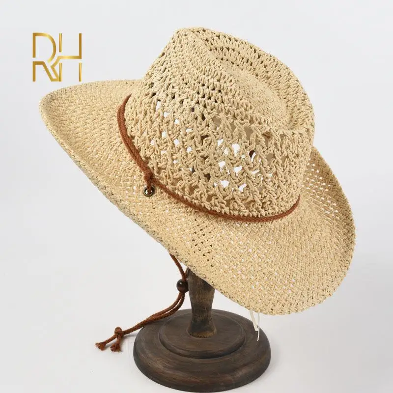 Женские летние Шапки шляпа Панама для защиты от солнца ручная работа соломенный