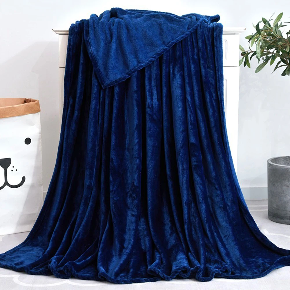 Домашний текстиль Фланелевое утяжеленное одеяло супер теплые мягкие однотонные