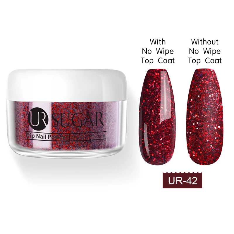 UR-42 Ur Sugar погружающаяся пудра для ногтей матовый эффект Блеск Пигмент натуральный сухой хром для гель-дизайна ногтей украшения маникюра 5 мл - Цвет: UR-42