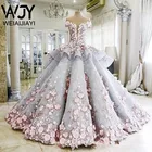 Шикарное бальное платье с открытыми плечами и цветочным принтом, серое, для девушек, бальное платье для выпускного вечера, в пол, на заказ, Саудовская Аравия