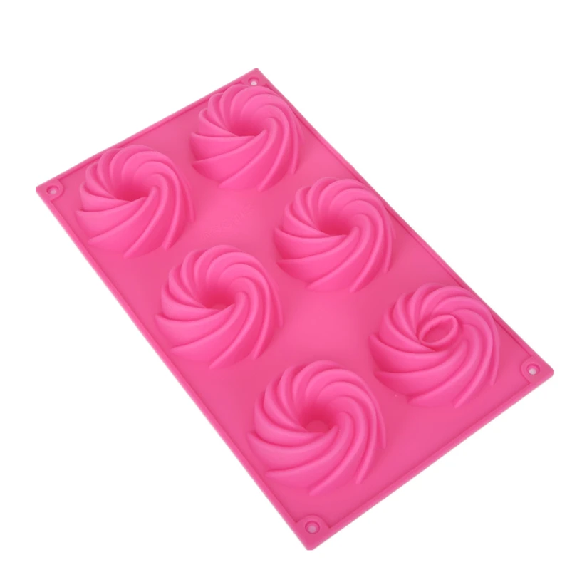 6 Lattice Cooing Hof Donuts Doughnuts Cookies Chocolate Silicone Cake Mold Bakeware Tools E594