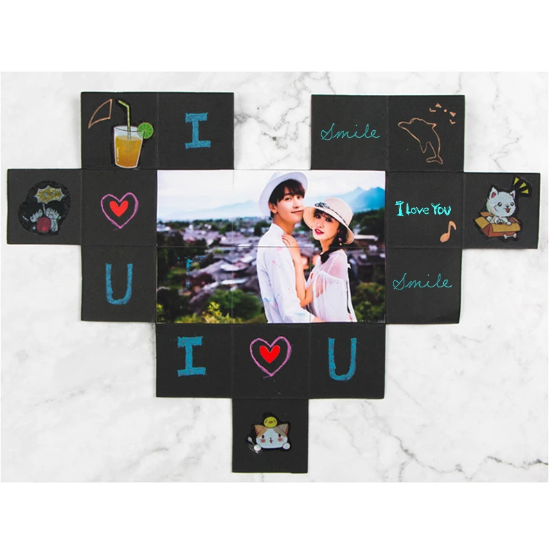 Подарочная коробка взрыв сделай сам скрапбукинг сюрприз вечевечерние любовь