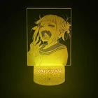 Лампа с 3d-изображением химико Тога, фигурка, ночник для детской спальни, Декор, изменение цвета, контроль, уникальный подарок для фаната моя геройская академия