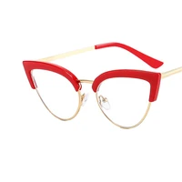 anti blue light glasses alloy legs female oculos vintage cat eye design clear computer women eyewear cateye gafas