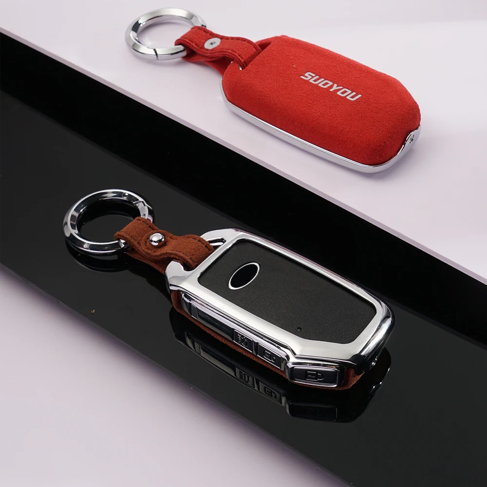 Замшевый кожаный чехол для автомобильных ключей kia K900 Sportage R Stinger Ceed Sorento Cerato Forte 2018