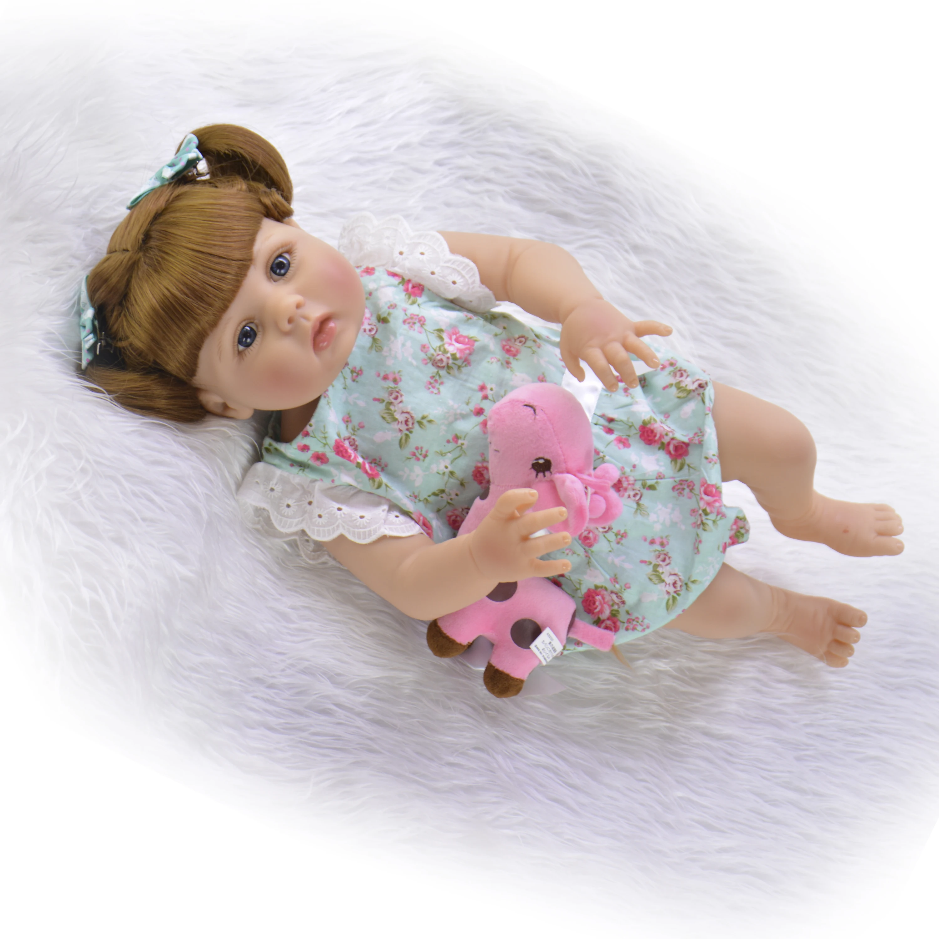 Кукла реборн KEIUMI 23 дюйма с косами