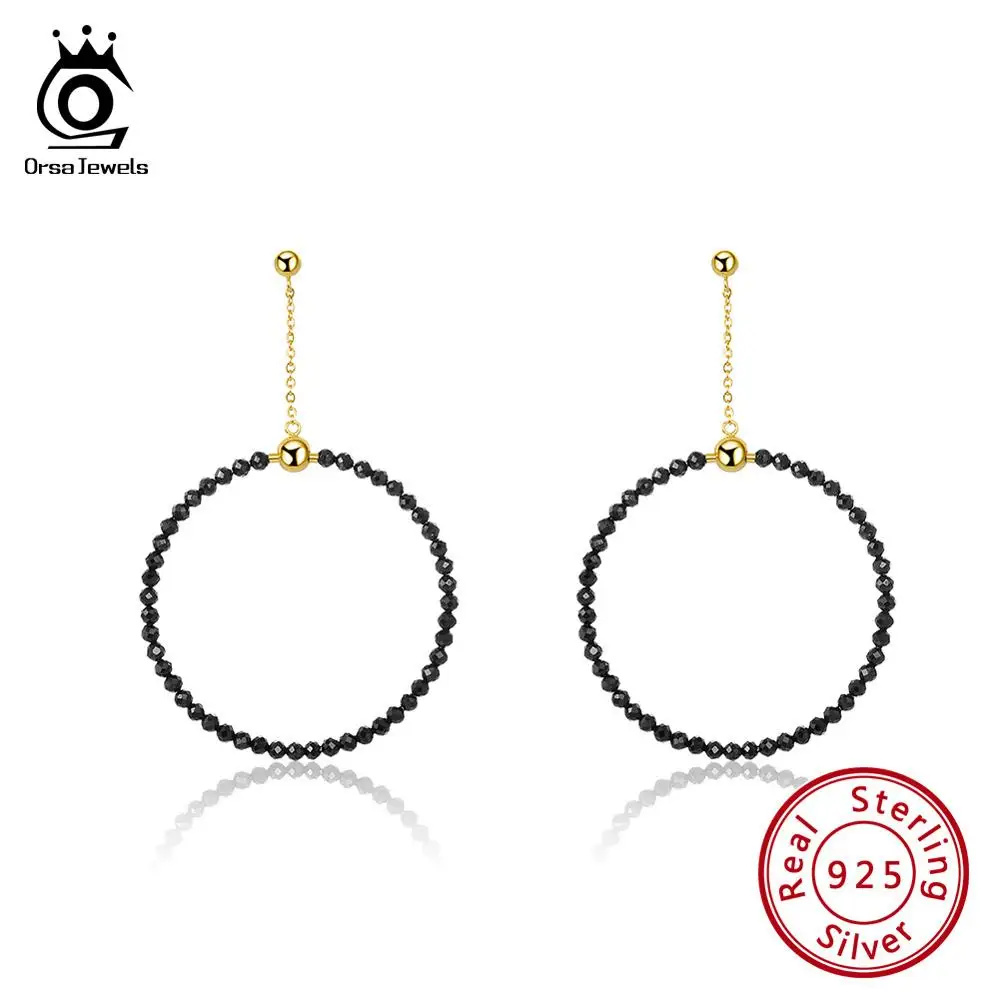 ORSA JEWELS, Настоящее серебро 925, натуральный камень, Женские Висячие серьги, висячие серьги из серебра 925 пробы, новинка, хорошее ювелирное изделие, SE154