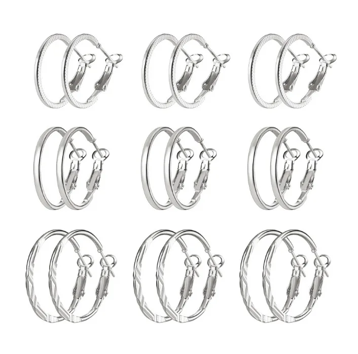 9 пар/компл. круглые серьги в наборе из цвет серебристый, золотой круг Обручи Huggies в виде капель с кристаллами в форме Для женщин креольский ювелирные изделия: модные серьги в форме сиреневого цвета Femme
