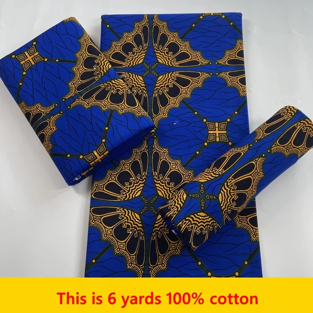 

New Ankara African 100% Cotton Wax Prints Fabric Original Soft High Quality African Real Wax Fabric For Party Dress Tissus Wax