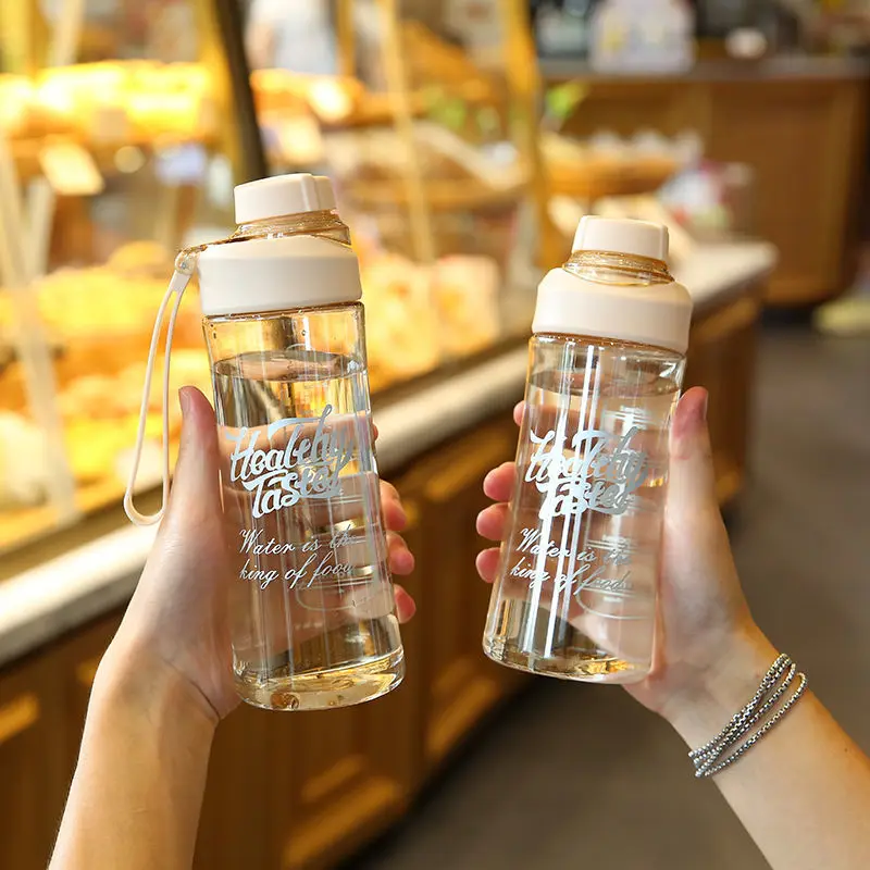 

Sports kettle large capacity fall proof boys and girls creative water cup fresh plastic personality simple handy cup