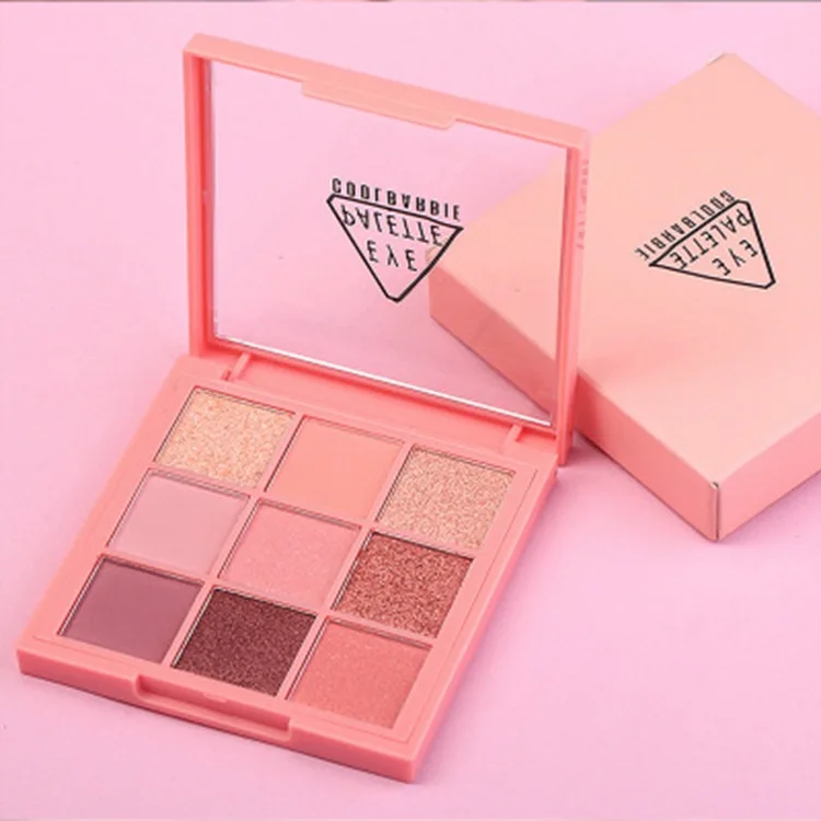 Персик 9 цветов Тени для век блюдо земля цвет персик матовое стекло с