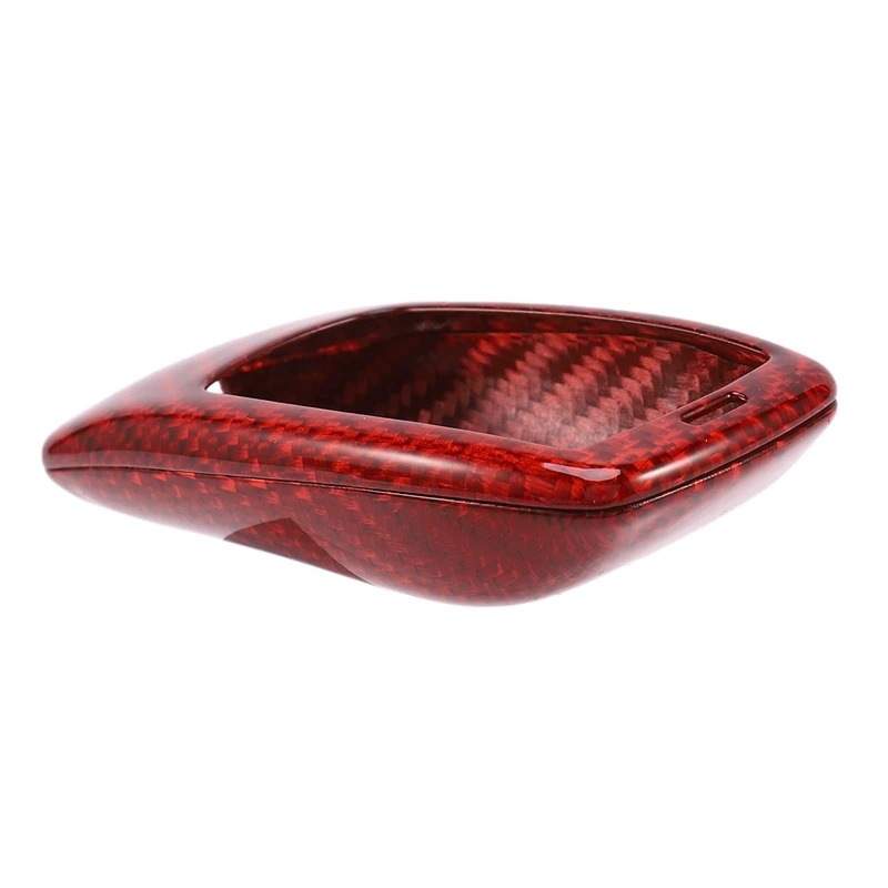 

Real Carbon Fiber Case Remote Fob Red Key Cover Fit for BENZ 2017 W213 E-CLASS E300