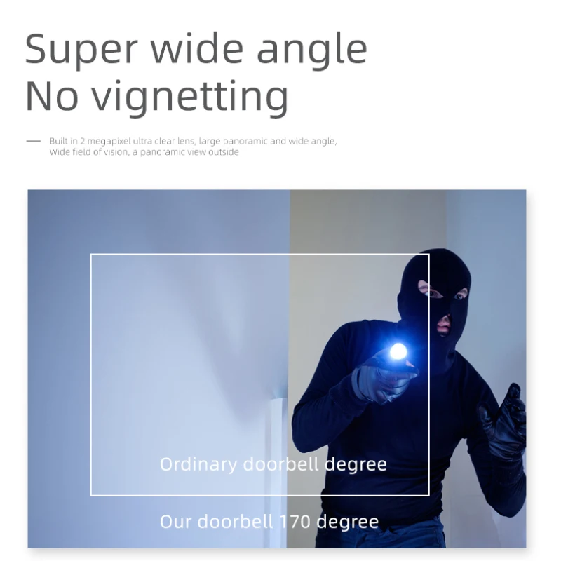 

1080P HD Video Doorbell Camera WiFi Wireless Wifi Wake Up Smart Home Bluetooth Camera Outdoor Mini Video Intercom Two Way Audio