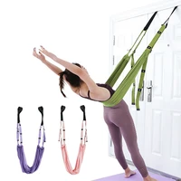 suspension aerial yoga strap hammock door anchor swing stretch belt home yoga split trainer stretcher pilates fitness adjustable