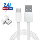 Зарядный кабель Micro USB, кабель Micro USB 1 м, кабель Micro USB 2,4 А для Samsung Xiaomi Huawei Y6 Y7 Pro Y9 2019