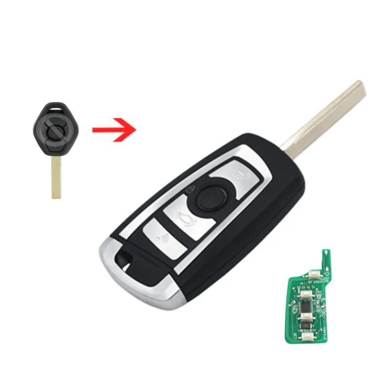 

CAS2 модифицированный флип-ключ 315/433/868 МГц ID46-PCF7953 чип для BMW 3 5 7 E38 E39 E46 M5 X3 X5 E65 4 кнопки брелок