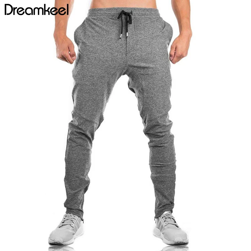 

Новинка Осень 2019, мужские спортивные штаны для спортзала, фитнеса, тренировок, однотонные брюки, мужские повседневные Модные хлопковые брюк...