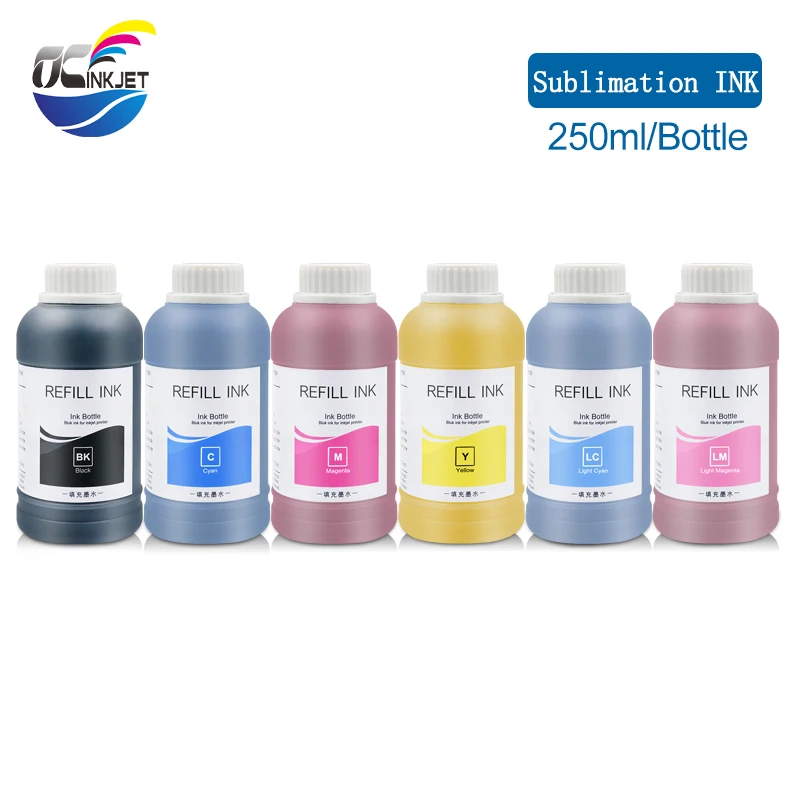 

250 мл сублимационные чернила 6 бутылок/Набор для Epson SC-F170 F570 T3000 T6000 Stylus Pro 7700 7800 9700 9900 струйные чернила для принтера