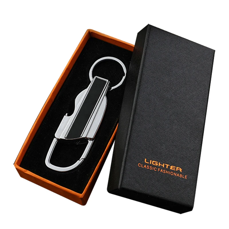 Usb-брелок Электронная зажигалка классический карманный мини легкий складной для активных занятий инструмент Аксессуары для сигарет зажигалки