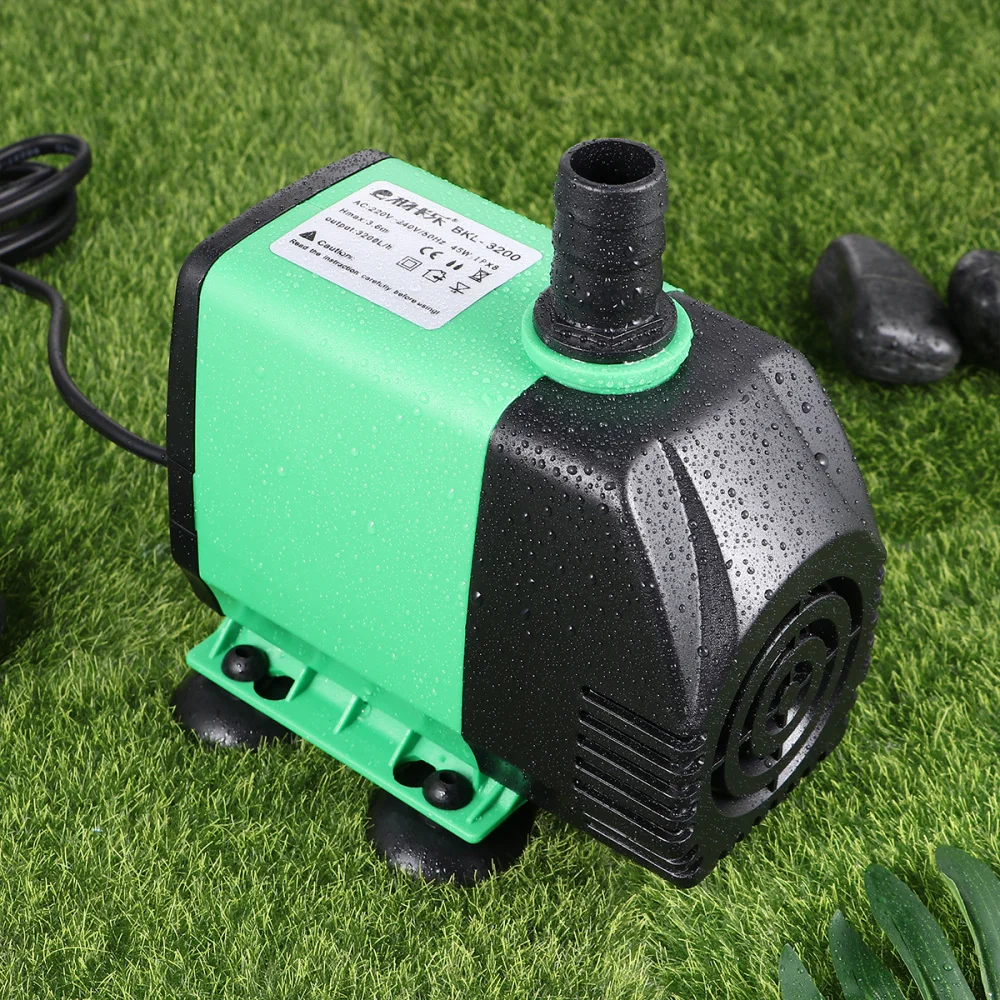 

45W Electric Submersible Pump Aquarium Tank Waterfall Fountain Pump Garden Pump Fish Pond (Green)