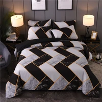 23pcs geometric pattern bedding set queen king duvet cover set marble quilt cover set with pillowcase not include bed sheet