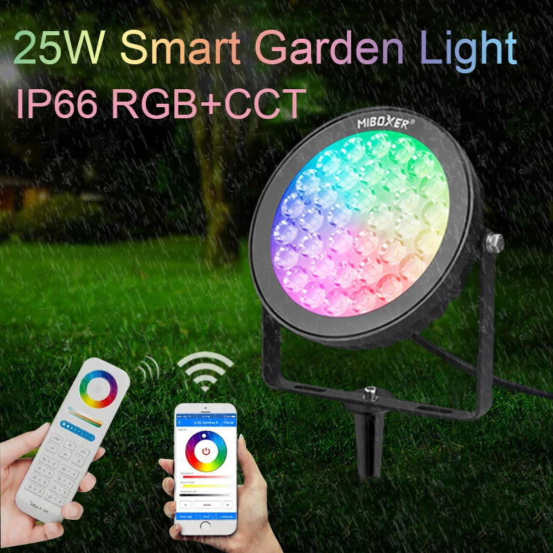 

Miboxer 25 Вт RGB + CCT Светодиодная лампа для газона FUTC05 IP66, водонепроницаемая умная наружная лампа для сада, лампа управления освещением