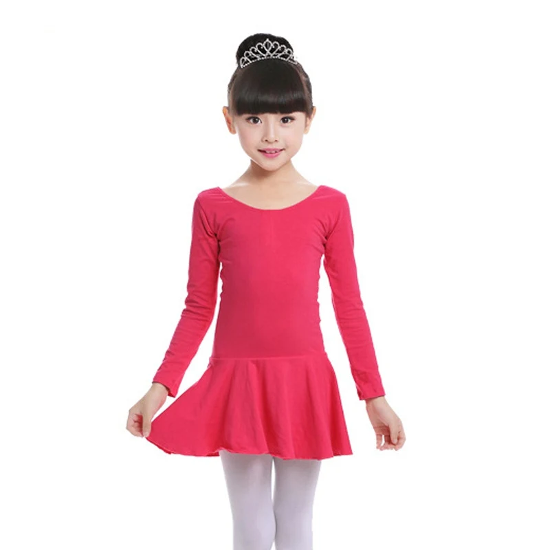 

Girls Long Sleeve Ballet Dancer Leotard Dress Princess Gymnastics Dancing Wear Performance Dance Costumes Clothes