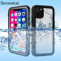 for iphone 11 pro max waterproof case life water shock dirt snow proof protection cover for iphonex xs max xr capa with touch id