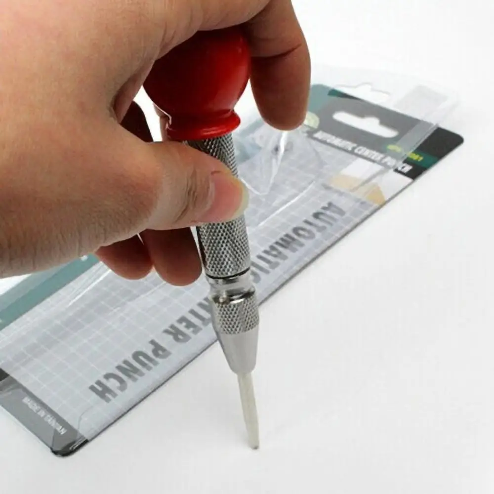 Automatic Center Pin Hole Punch Wood Press Dent Marker Woodworking Tool Spring Loaded Marking Starting Holes | Инструменты