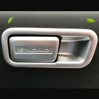 for hyundai kona encino 2018 2019 abs matte and carbon fibre car copilot glove box handle bowl cover trim styling accessories