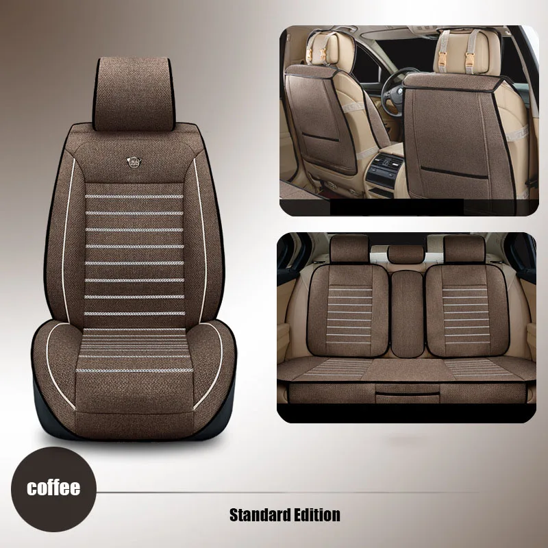Чехлы на сиденья автомобиля универсальные льняные накидки для Hyundai solaris ix35 i30 ix25