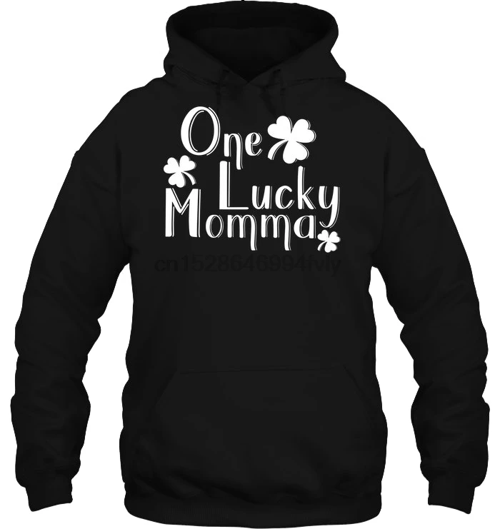 Мужская толстовка One Lucky Momma Shamrock женская уличная одежда|Мужские толстовки и