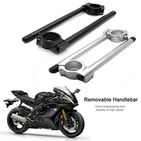 cafe racer motorcycle handlebar racing adjustable cnc clip on motor fork handle bar 31 32 33 35 36 37 39 41 43 46mm chrome black