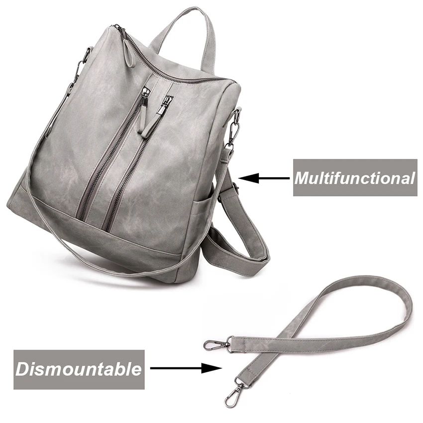 Рюкзак в стиле преппи для женщин вместительные школьные ранцы из нубука и кожи