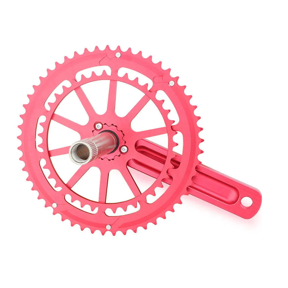 Bike Hollow Direct Mount Crankset with Bottom Bracket 170mm Aluminum Alloy Double Chainring Crank for Road/Mountain/Folding | Спорт и