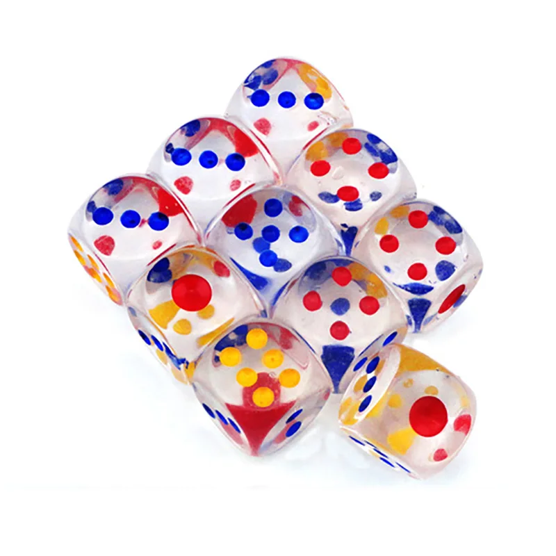 20PCS/Set 18*18mm Funny Dice Top Quality Acrylic Drinking Dice Entertainment Toy Gambling Dice